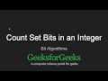 Count set bits in an integer | GeeksforGeeks