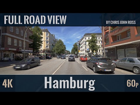Hamburg, Germany: Bundesstraße (B5, B433) - Stadtfahrt (City Tour) - 4K (2160p/60p) UHD
