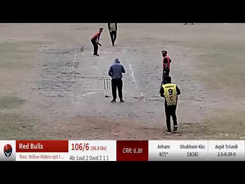 Live Cricket Match | Red Bulls vs Yellow Riders | 30-Dec-21 11:29 AM 20 overs | TIGERS TOURNAMENT 20