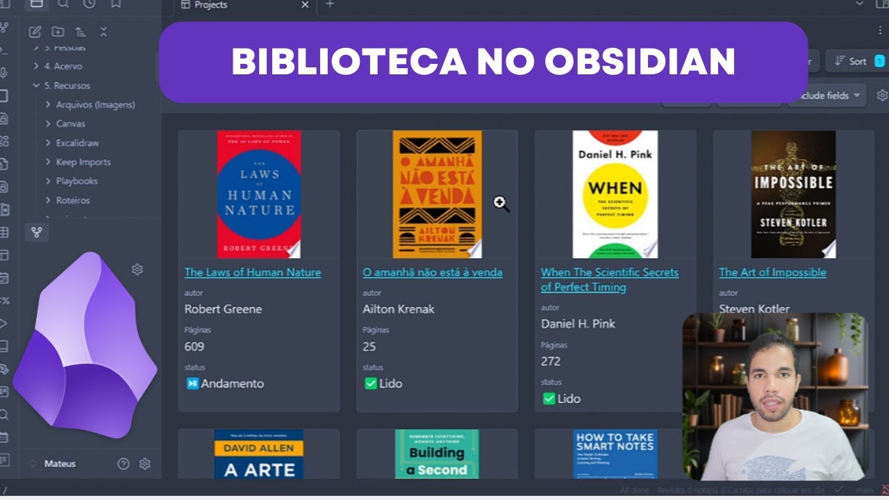 Como criar uma BIBLIOTECA no OBSIDIAN