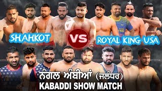 Nangal Ambian (Jalandhar) Kabaddi Show Match 10 May 2019