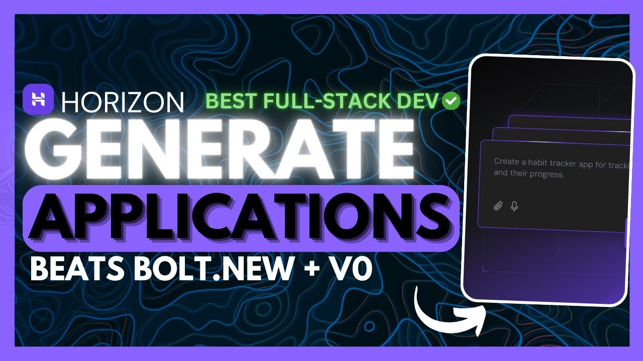 Horizons: Develop HIGH Quality Full-stack Apps Without ANY Code! Beats Bolt.New and v0!