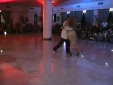  Eugenia Parilla  and  Ezequiel Farfaro  are  dancing  to  a  tango