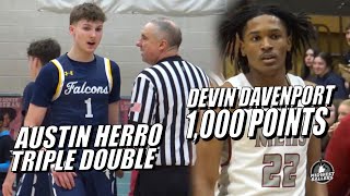 Austin Herro Drops TRIPLE DOUBLE, Devin Davenport Scores 1,000 Points! FULL Highlights
