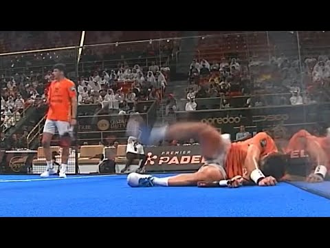 Bolazo de Stupa a la cabeza de Tapia en el Premier Padel Qatar Major