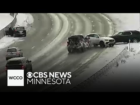 Snow and ice leads to multiple crashes on Minnesota road over the weekend | Crash compilation