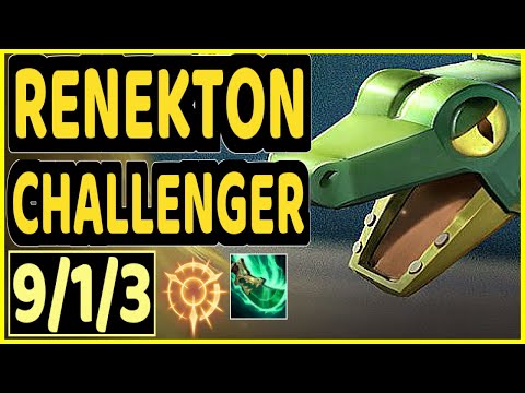 ADRIANRIVEN (RENEKTON) vs ANNIE - 9/1/3 KDA MID CHALLENGER GAMEPLAY - NA