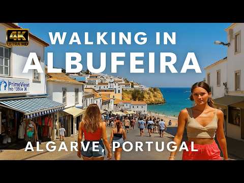 🇵🇹 Exploring Albufeira, Portugal | Old Town, Peneco Lift & Beach Walk in 4K