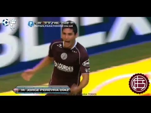 Gol de Pereyra Díaz. Lanús 1 Vélez 0. Fecha 4. Torneo Inicial 2014. Fútbol Para Todos