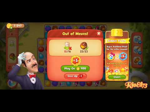 Gardenscapes level 8846 Round 1 - 15 ❤️ Gameplay Well Done