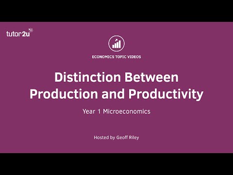 Distinction between Production and Productivity I A Level and IB Economics