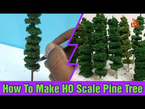 How To Make HO Scale Pine Trees | Amazing Tall Forest Pine Trees For Model Railroad Scenery