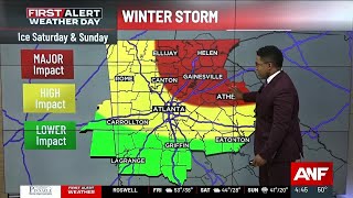 First Alert | Winter Storm to bring major impacts to parts of North Georgia