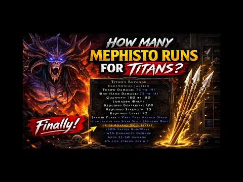 D2R HC SSF How Many Mephisto Runs for Titans?