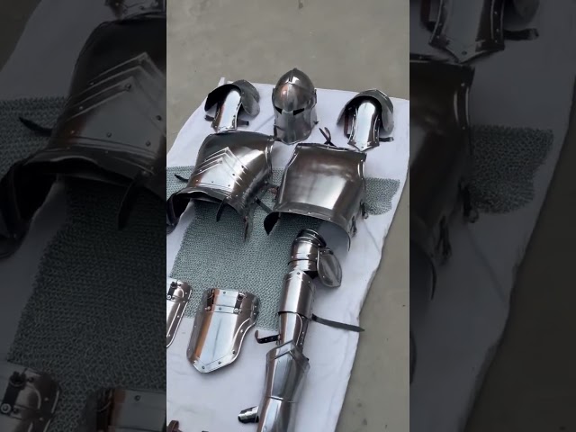 Vídeo relacionado con Nautical Replica Hub Armadura medieval Caballero Dragón Acero León Shied Cruzada Vikingo