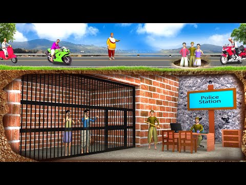 भूमिगत पुलिस स्टेशन Underground Police Station Story हिंदी कहानिय 3D Hindi Kahaniya Comedy Stories