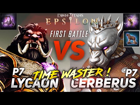 Solo Lycaon P7 VS Cerberus P7~First Battle ! | Max melee & elemental resists army | Dawn of Titans