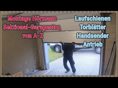 Montage Hörmann Garagen-Sektionaltor LPU 42 ,M-Sicke ,Z-Beschlag, Antrieb ProMatic Serie 3