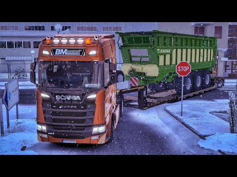 Oversized Delivery through Sweden's Heavy Snowfall | #ets2 1.57