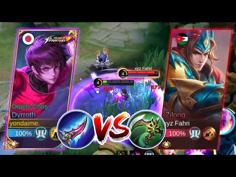 DYRROTH VS ZILONG 🔥 BATTLE OF 2 FIGHTER | BEST BUILD MLBB