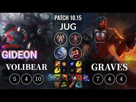 GRF GIDEON Volibear vs Graves Jungle - KR Patch 10.15