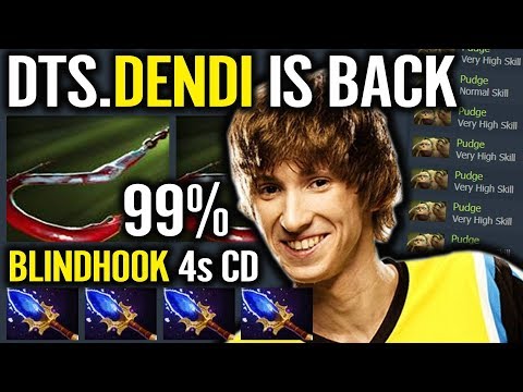 BEST PUDGE WORLD DENDI IS BACK 7.19C BLIND HOOK x FAST COOLDOWN MAX RANGE