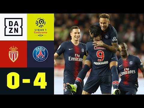 Edinson Cavani mit Dreierpack bei Kantersieg: AS Monaco - PSG 0:4 | Ligue 1 | DAZN Highlights