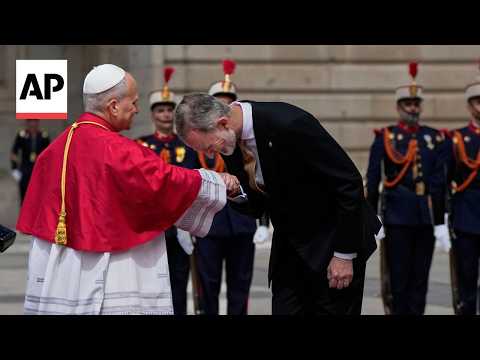 Pope Leo receives royal welcome as he kicks off his six-day visit to Spain