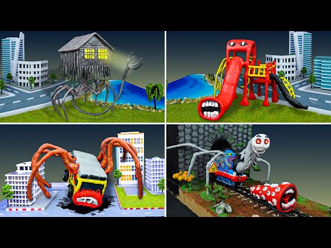 😱 Making THE EXTRA SLIDE vs HOUSE HEAD vs BUS EATER SCP 2086 vs THOMAS.EXE SPIDER