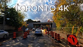 Driving Around Downtown Toronto: Stunning Fall Views - Canada 4K