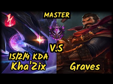 Doubtfull (KHA'ZIX) vs GRAVES - 15/2/4 KDA JUNGLE GAMEPLAY - NA Ranked MASTER