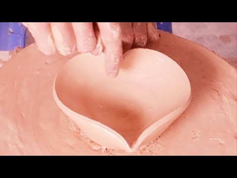 How To Make/ Throw Handmade Pottery Heart Plate