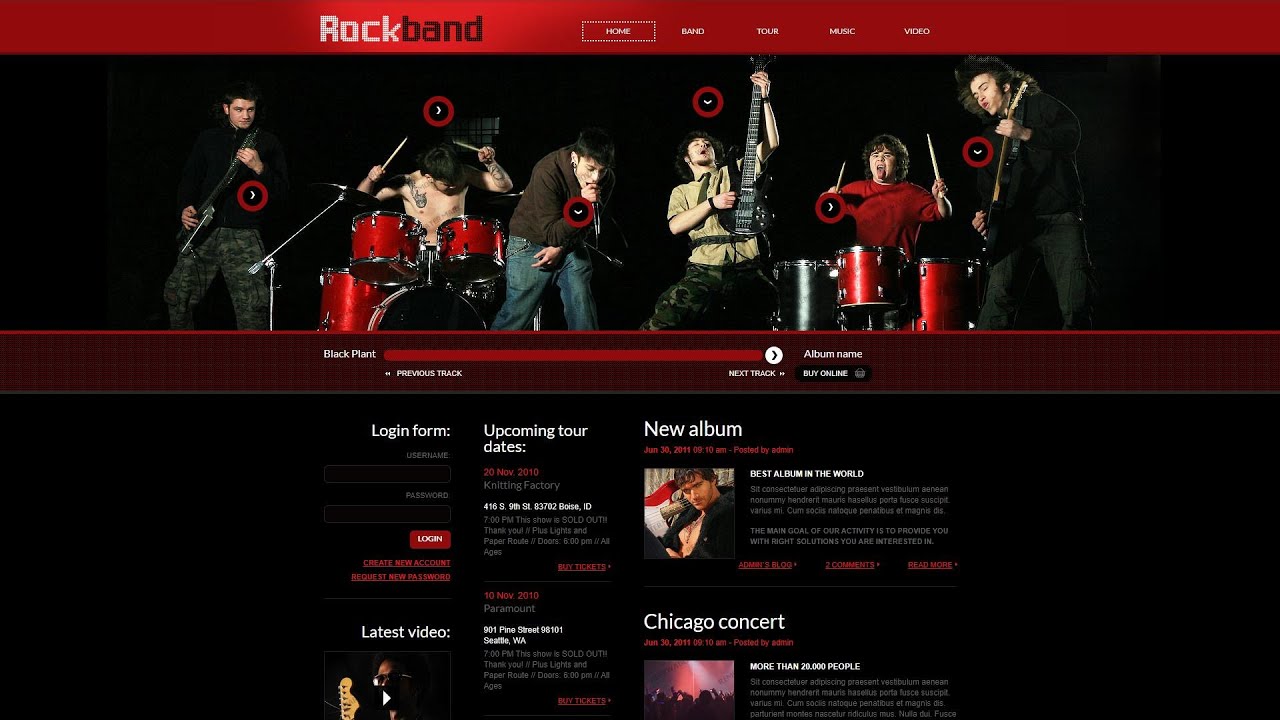 Music Band Website Template - 41992