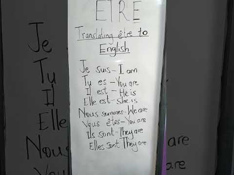 French students learning English..using the verb être in English