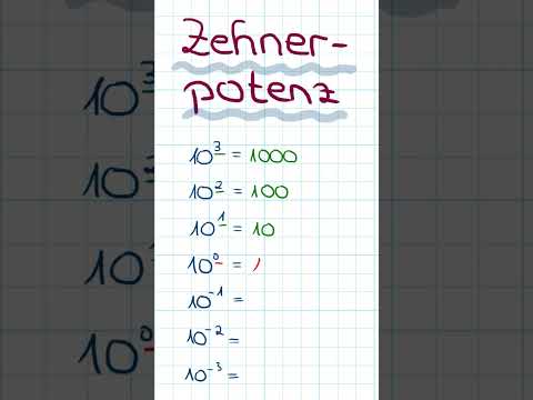 POWER OF TEN (calculating with powers, powers of 10)