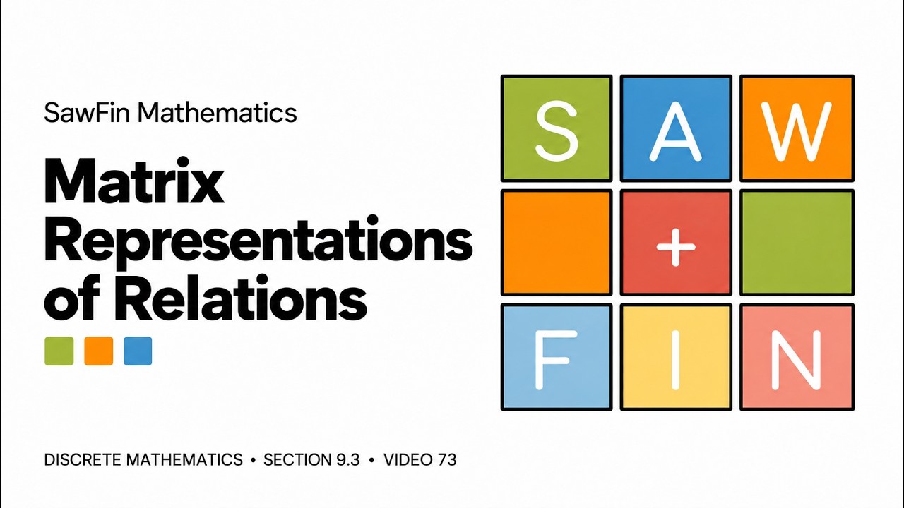 Discrete Math - 9.3.1 Matrix Representations of Relations and Properties