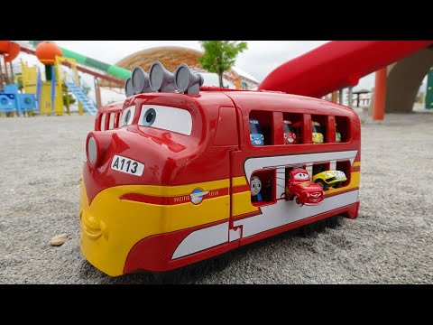 Disney Pixar Cars Convoy☆Find 16 Thomas and Tayo mini cars