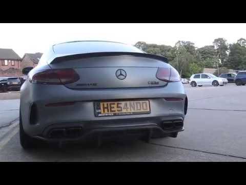 2018 Mercedes C63S AMG Coupe w/ Armytrix catless downpipes, loud acceleration