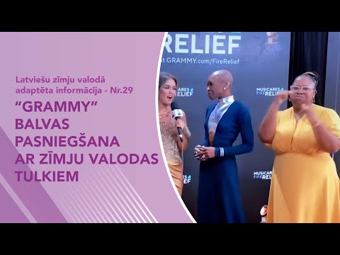 Nr. 29 “Grammy balvas pasniegšana ar zīmju valodas tulkiem”