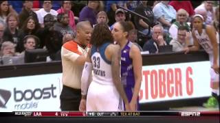 Diana Taurasi Gets A Techinical After Kissing Seimone Augustus! Double Personals