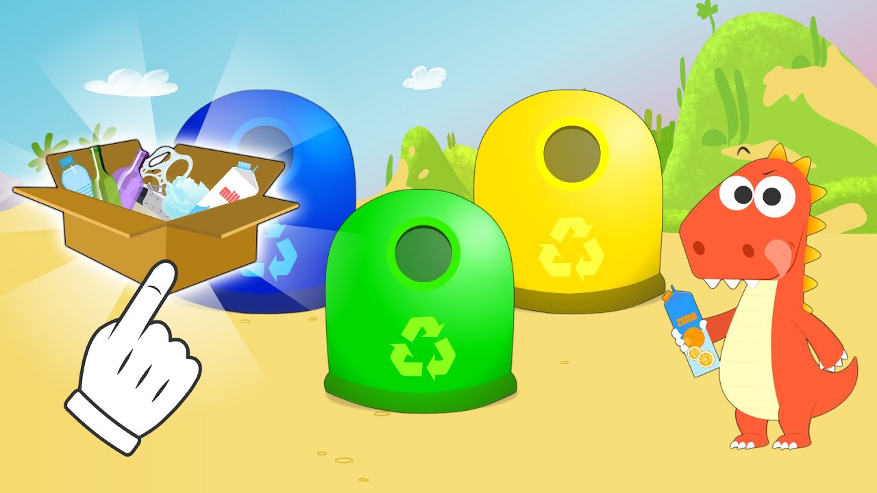 Learn with Eddie ♻️🗑️🌍 The beach recycle game