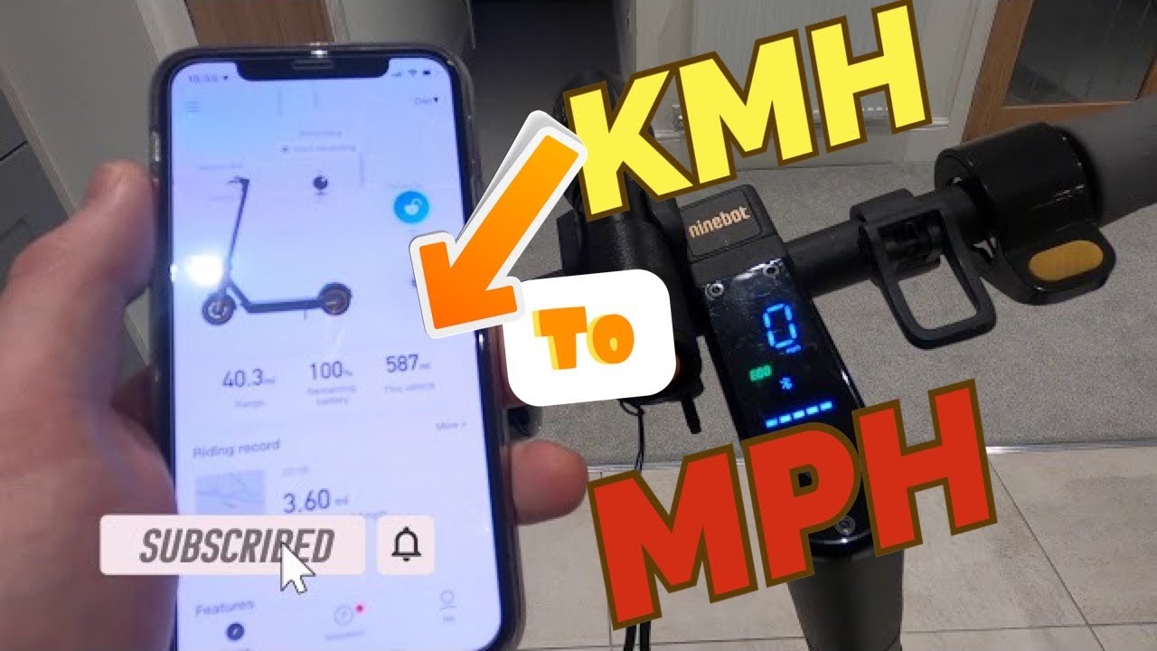 KMH or MPH How to change your Ninebot Max Speed