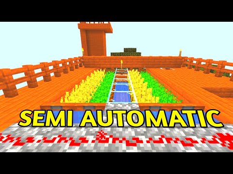 Building Minecraft Semi Automatic Farm || Minecraft survival Vlog #6