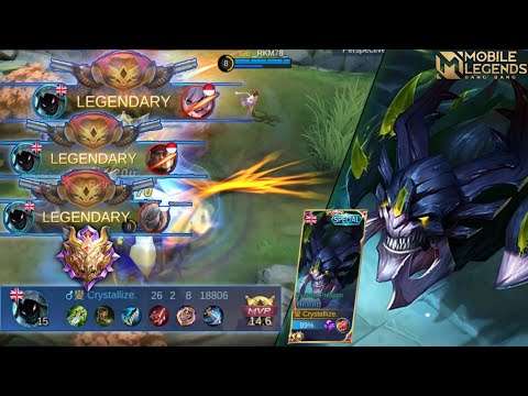 Helcurt Hyper Carry 26 Kill !!10 Min Max Level Best Build Top 1 Helcurt Game Play - Mobile Legends