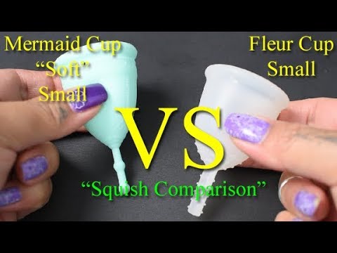 Mermaid Cup Soft vs Fleur Cup Small "Squish" - Menstrual Cups