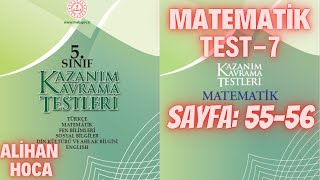 5 SINIF MATEMATİK KAZANIM KAVRAMA TESTLERİ (SAYF