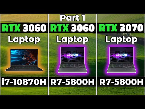 RTX 3060 Laptop vs RTX 3070 Laptop | Ryzen 7 5800H vs Intel 7 10870H | 5 Games Test | 1080P