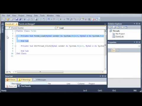 Visual Basic Tutorial 144 Threading