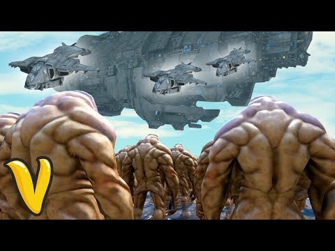 HALO 4000 SPARTANS VS MONSTER ARMY! Ultimate Epic Battle Simulator Funny Moments!