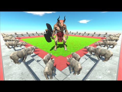 100x Rhino vs every unit - Animal Revolt Battle Simulator